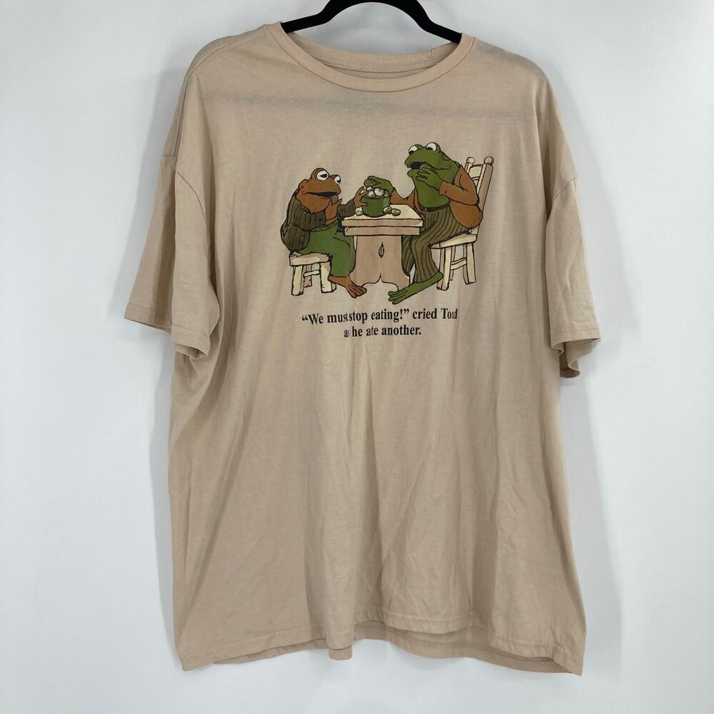 Frog and Toad We Must Stop Eating Cried Toad As He Ate Another Shirt 2XL